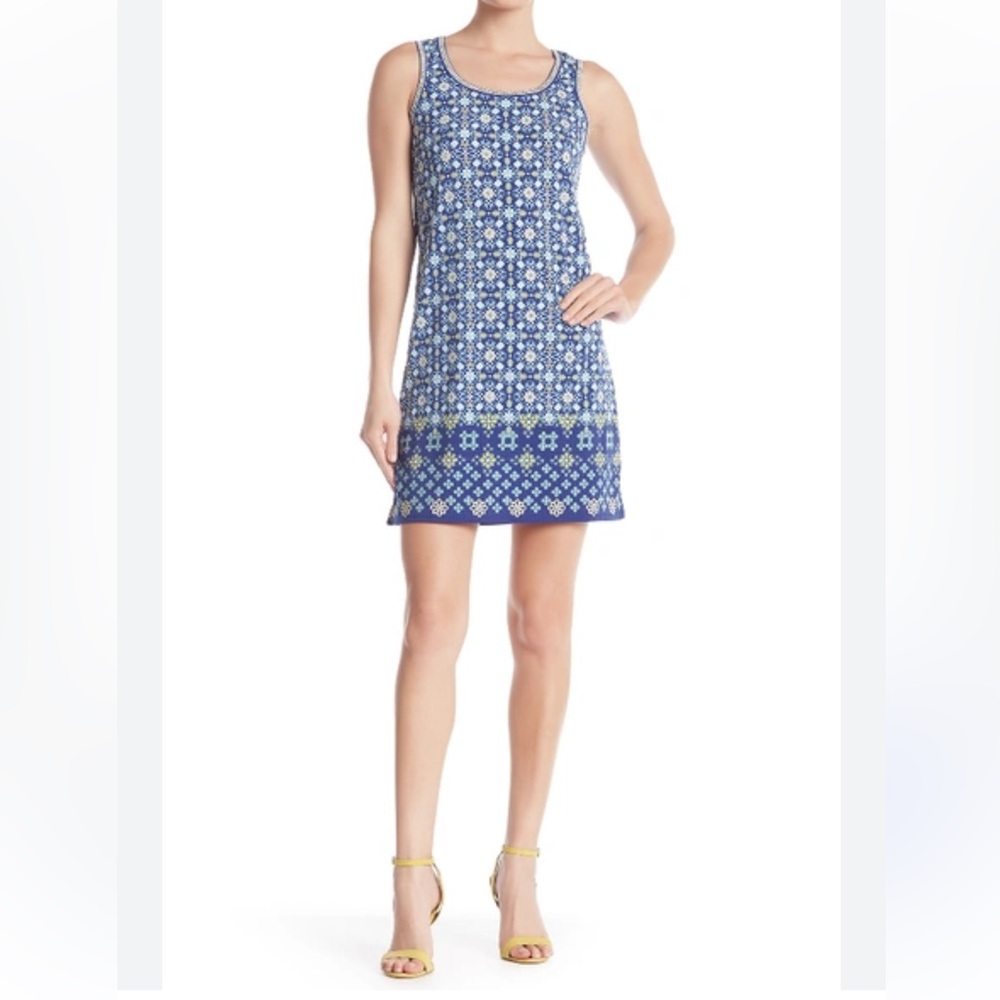 Max Studio Dress Blue and Yellow Floral Size XS NWT